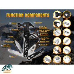 چکش کمپینگ همه کاره + میخکش و 12 ابزار مکمل