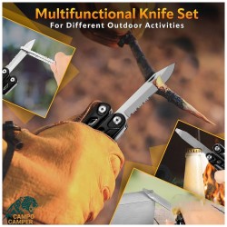 چکش کمپینگ همه کاره + میخکش و 12 ابزار مکمل