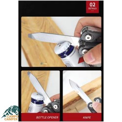 تبر کمپینگ همه کاره + چکش و 12 ابزار مکمل