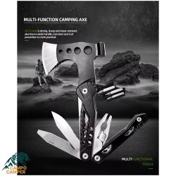 تبر کمپینگ همه کاره + چکش و 12 ابزار مکمل