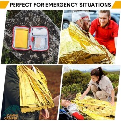 پتوی نجات دو طرفه طلائی نقره ای