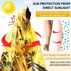 پتوی نجات دو طرفه طلائی نقره ای