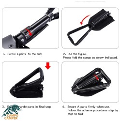 بیلچه دسته مثلثی دوسر تاشو بزرگ