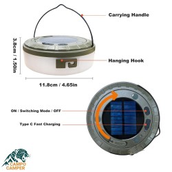 چراغ کمپینگ ریسه ای ده متری سولار دار مدل YD-2326
