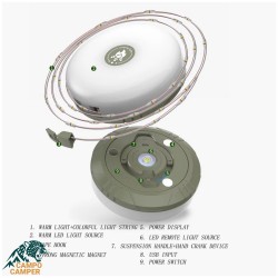 چراغ کمپینگ ریسه ای ده متری پاور بانک دار مدل KXK-828