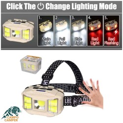 هدلایت 5 لنز سنسوردار خاکی RUILANG-RL-617S