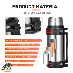 فلاسک استیل مسافرتی 2000 میلی لیتری