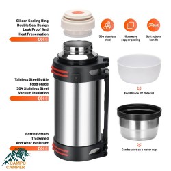 فلاسک استیل مسافرتی 2000 میلی لیتری