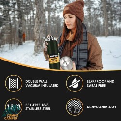 فلاسک استیل سایبو SAIBO (ظرفیت 0.8 لیتر)