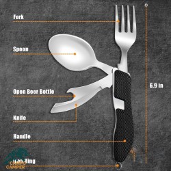ست قاشق چنگال کارد چسبیده استیل