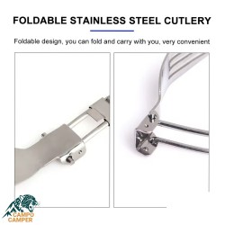 ست قاشق چنگال و کارد استیل دسته مفتولی