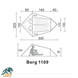 چادر کوهنوردی berg دو نفره مدل 1109