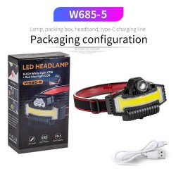 چراغ پیشانی ZOOM مدل W685-5 با ۵ ال ای دی ضد آب